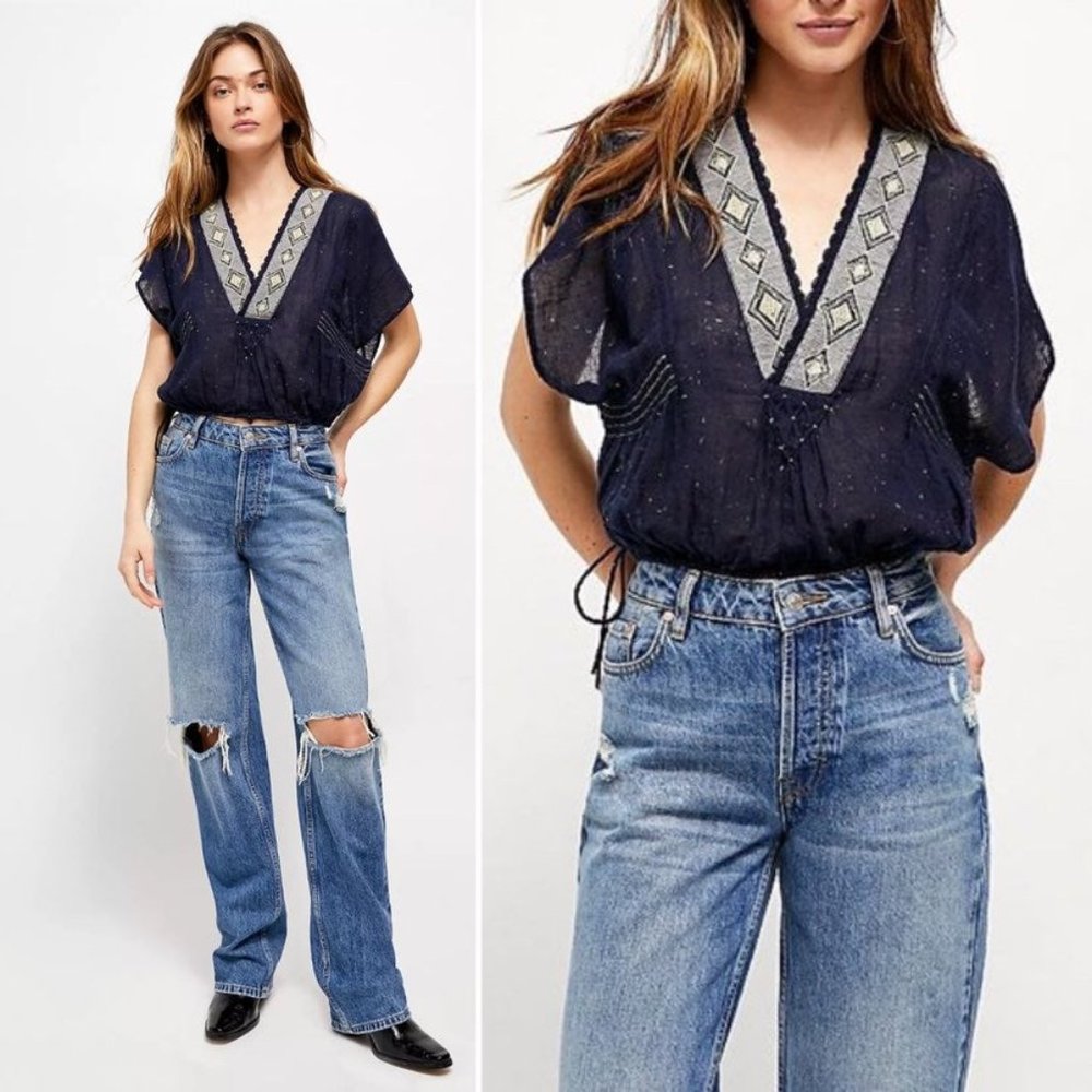 •NWOT Free People Like A Breeze Pullover•